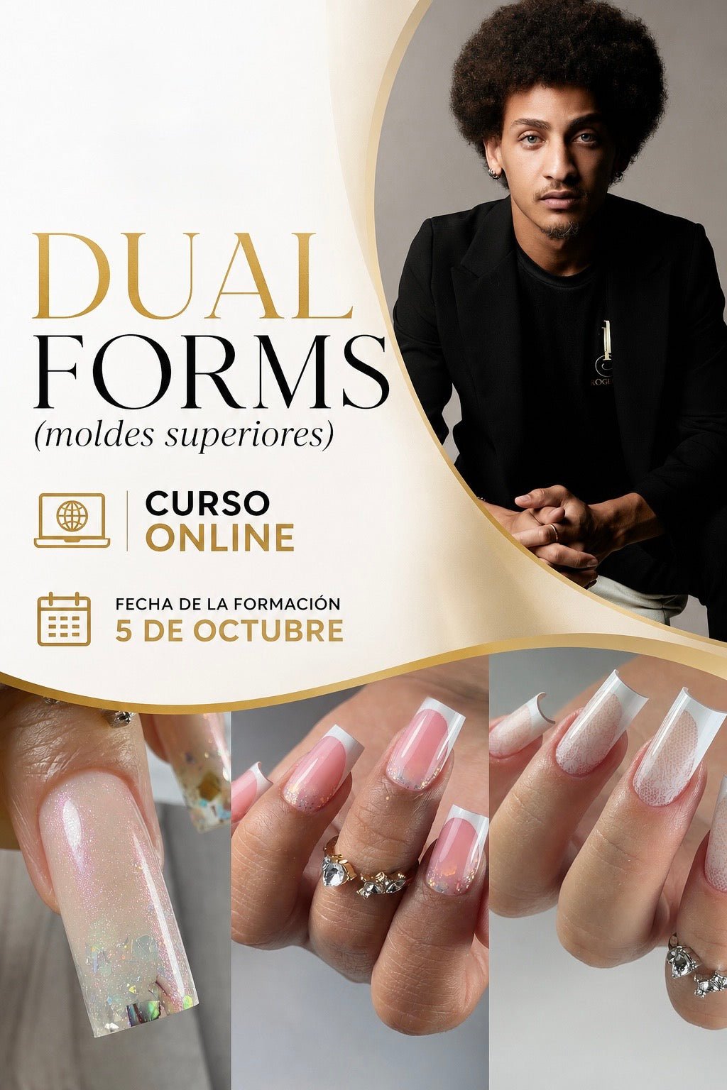 CURSO ONLINE DUAL FORMS (MOLDES SUPERIORES) - Roger Louis Nails